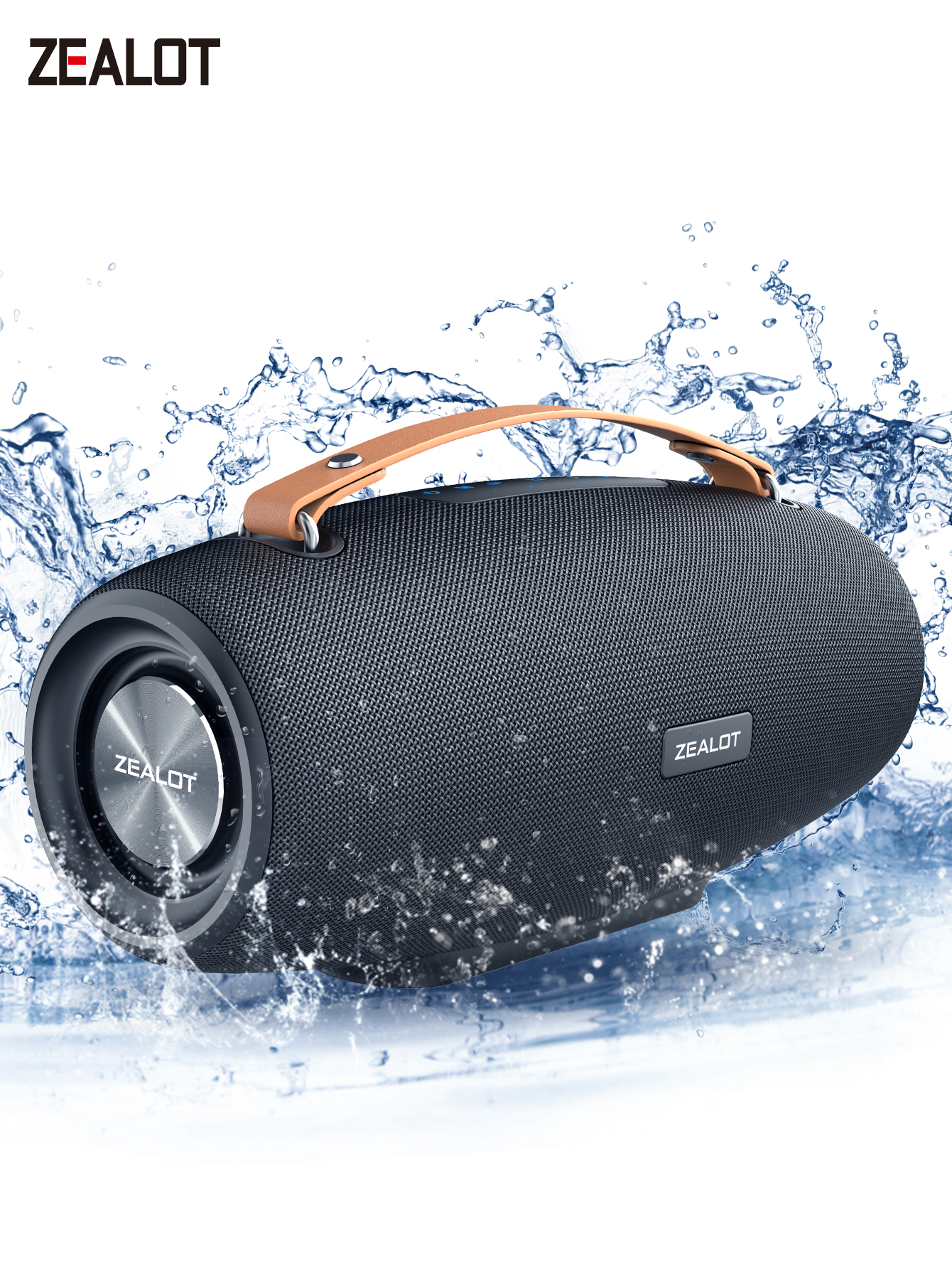 Portable 60W Wireless Speaker with 3 Subwoofers, EQ Mode, 3D Surround Sound