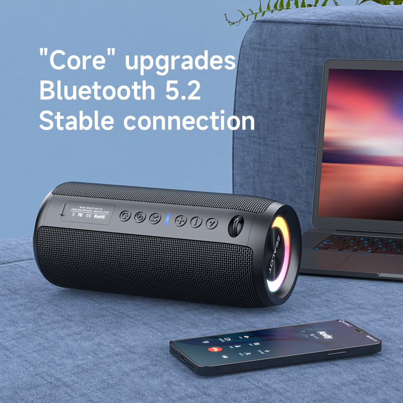 The 40W wireless speaker boasts powerful bass and immersive 3D surround sound speakers.