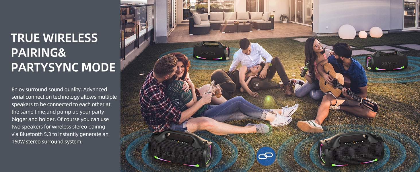 True Wireless Pairing&amp;PartySync Mode