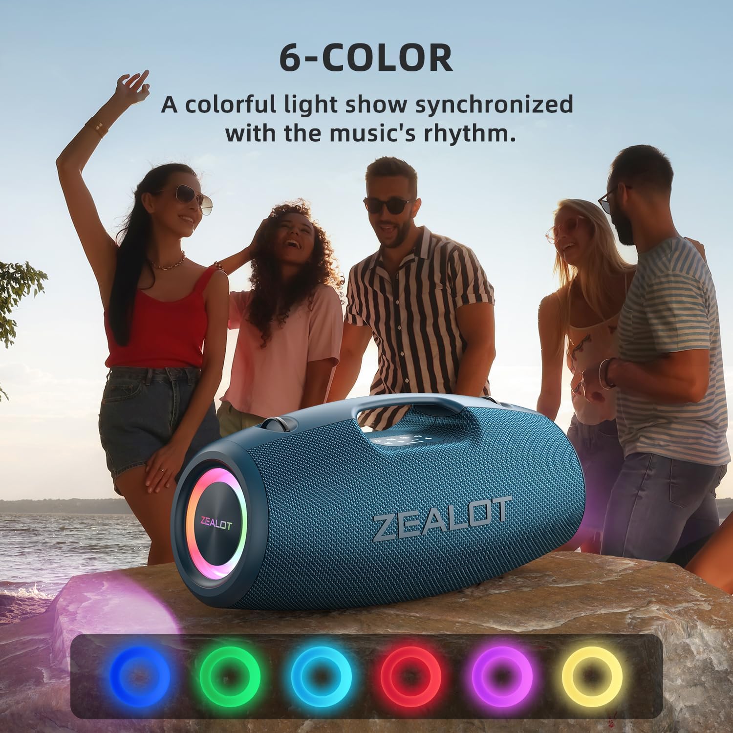 Wireless outdoor speaker with subwoofer, mobile power bank-ZEALOT