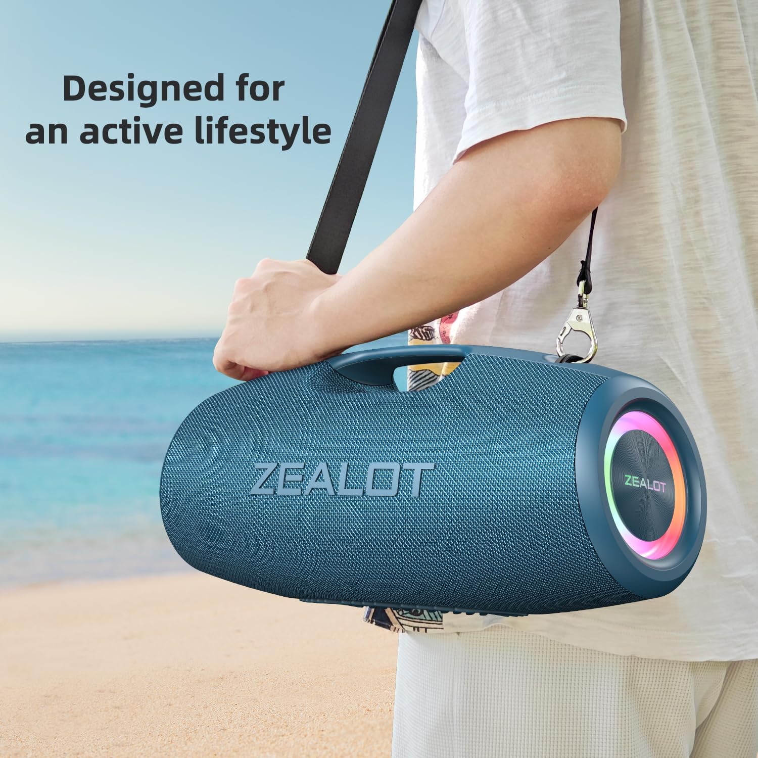 Wireless outdoor speaker with subwoofer, mobile power bank-ZEALOT