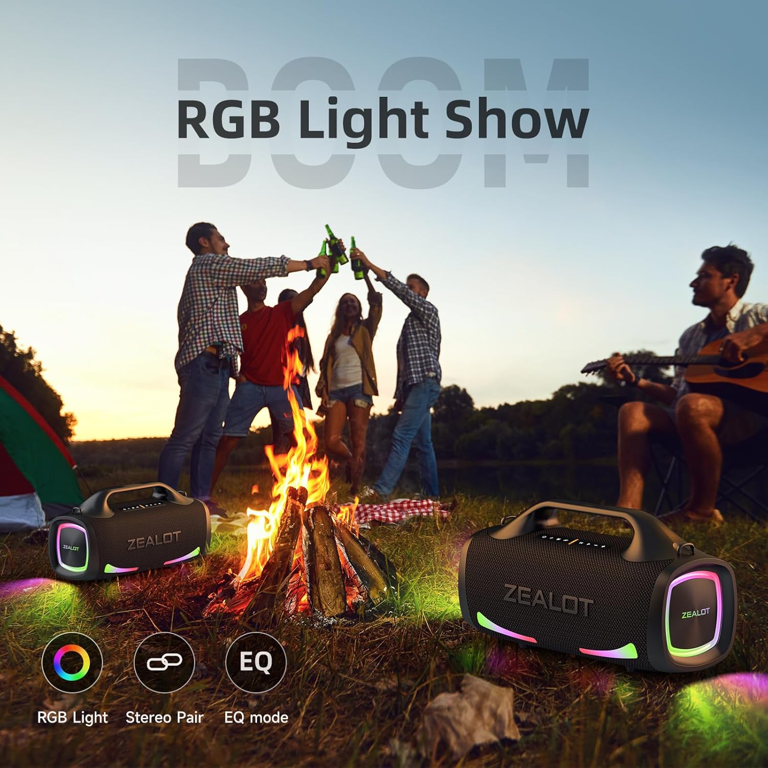 Wireless powerful sound speaker, dual pairing, XBass