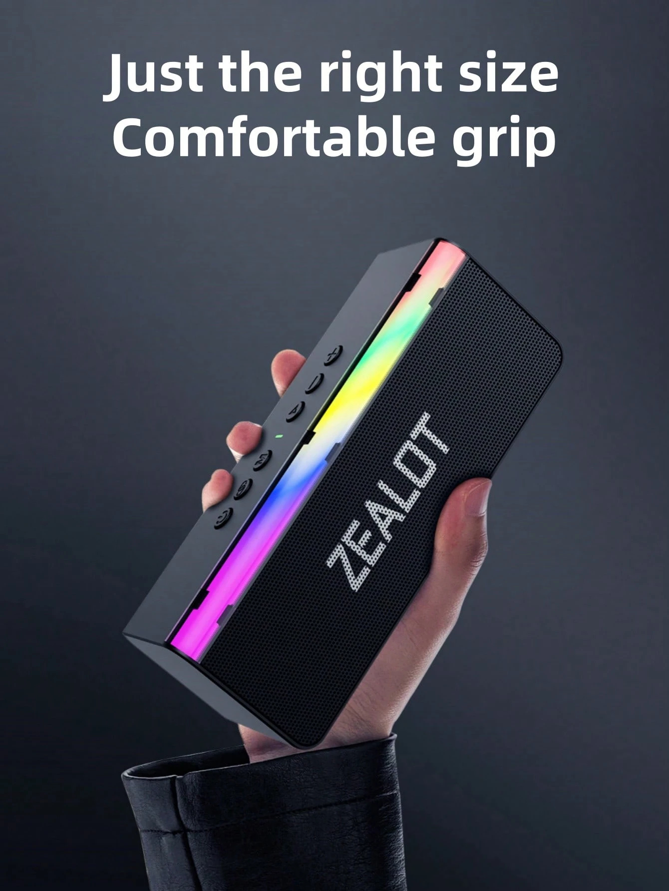 Portable wireless speaker with dual subwoofers and bass-enhanced 3D surround sound