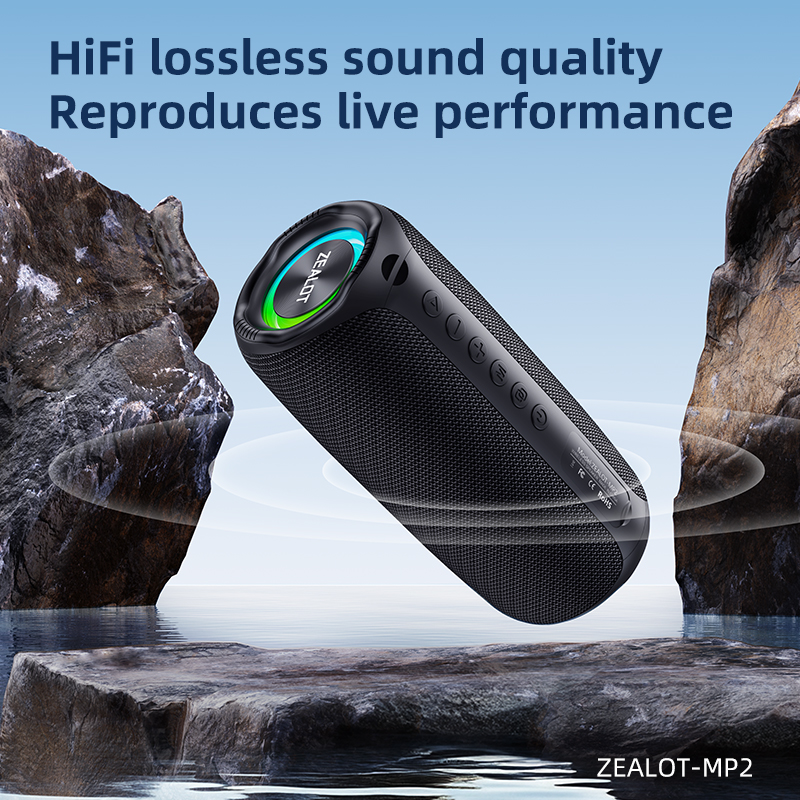 ZEALOT MP2 High Performance Portable Outdoor Subwoofer Bluetooth Speaker