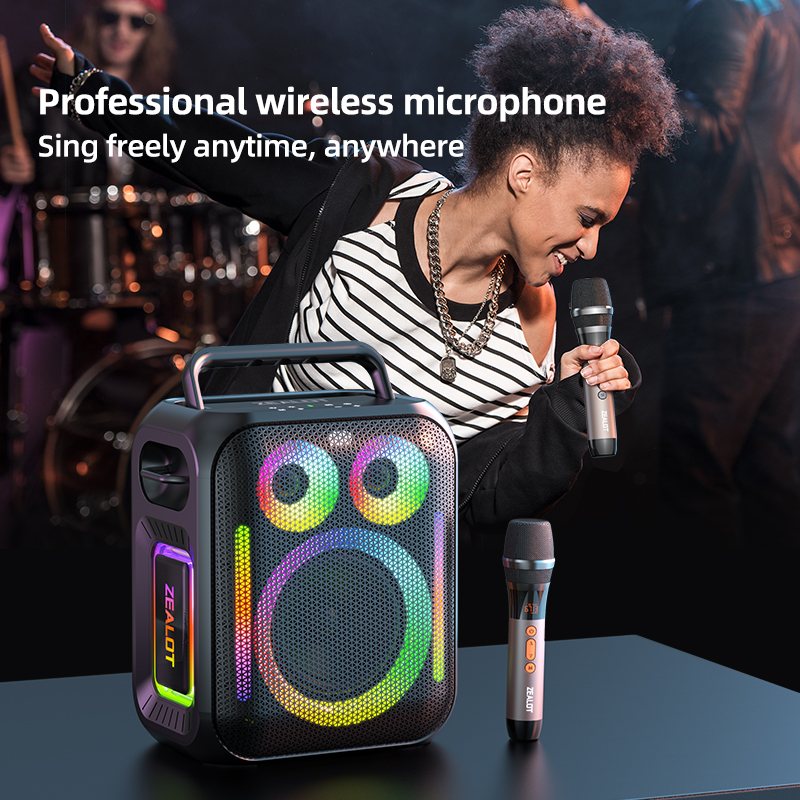 Outdoor portable speaker with microphone