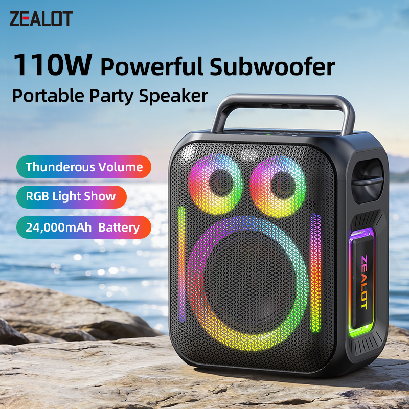 Portable outdoor 3D surround sound speaker