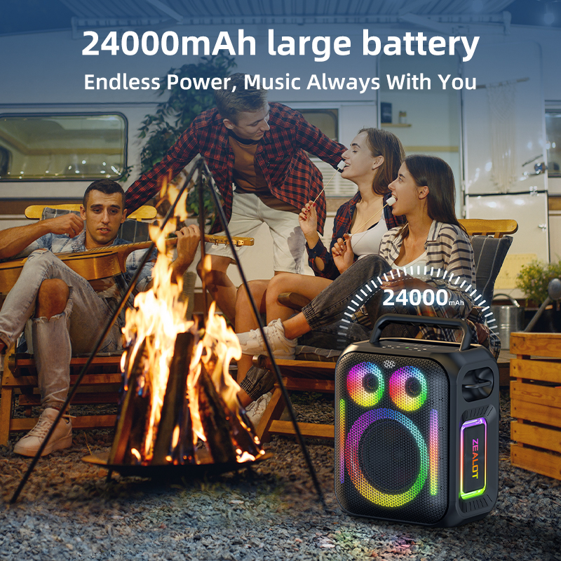 Outdoor portable speaker with microphone