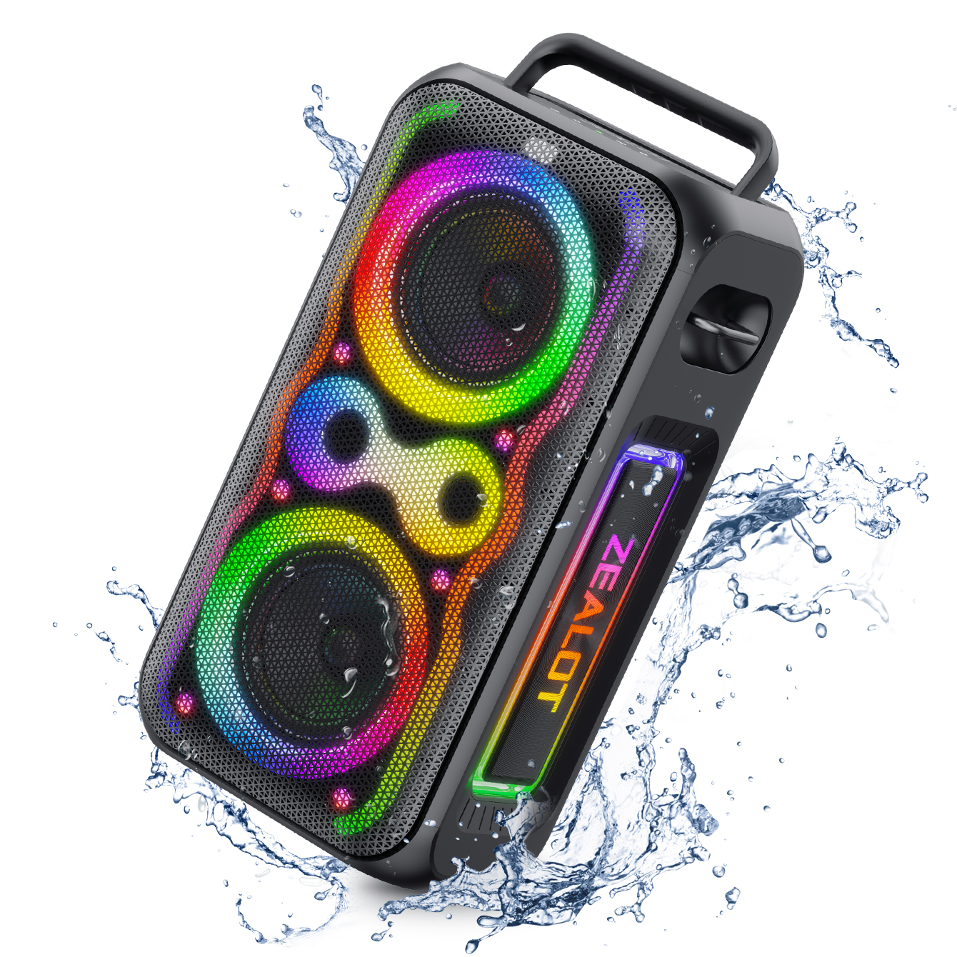 200W portable speaker and subwoofer, 7.1.2 channel audio system