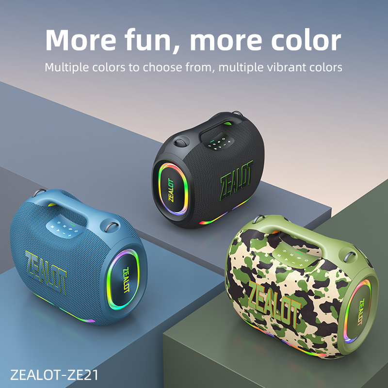 ZEALOT ZE21 Portable Bluetooth Speaker High Volume Waterproof Wireless TWS Subwoofer Support U