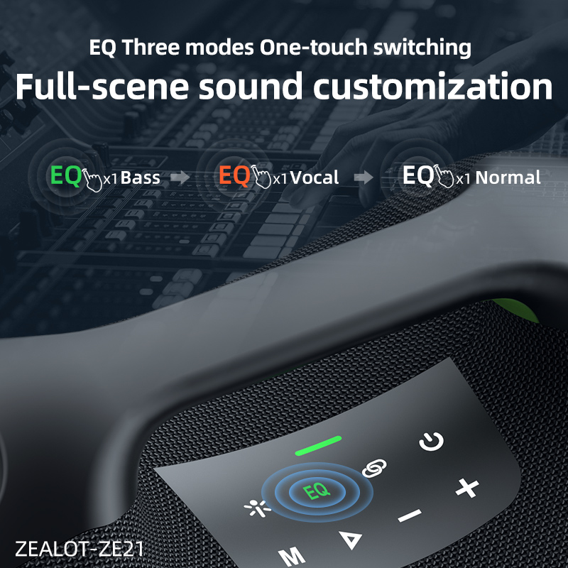 ZEALOT ZE21 Portable Bluetooth Speaker High Volume Waterproof Wireless TWS Subwoofer Support U